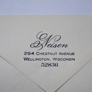 Niestandardowy stempel z adresem zwrotnym, samotuszujący