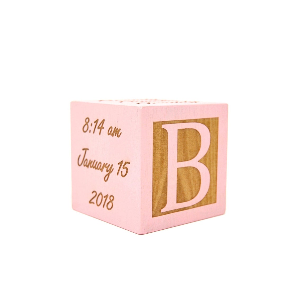 Personalized Baby Block / New Baby Gift / Newborn Baby Gift