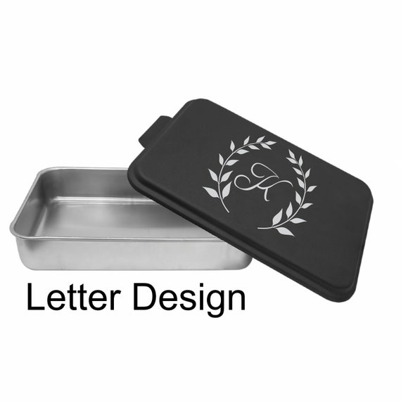 Custom Engraved Cake Pan Lid, 9x13 Pan, Bakers Gift 