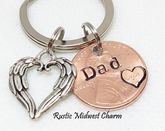 Custom Penny From Heaven Memorial Keychain. Memorial Gift, Dad, Mom, Grandpa, Lucky Penny, Rememberance, Grandma, Dad, keychain, lucky penny