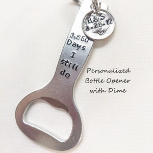 10 year Anniversary, Aluminum Bottle Opener, Personalized Anniversary Gift, Gift for Men, Gifts for Him, Bottle Opener, Gift for Husband