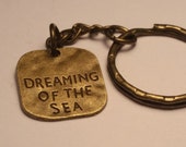 Dreaming of the Sea Key Ring, Sea, Ocean Gift, Keychain Gift, Accessories, Gift, Brass Keychain, Brass Gifts, Mens Gift, Beachy Gift
