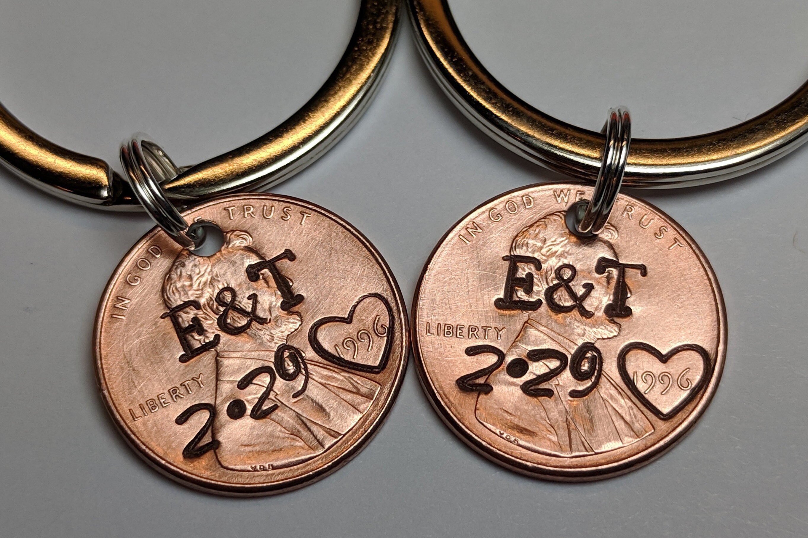 Anniversary Keychain Gift Personalized Anniversary Gift Etsy