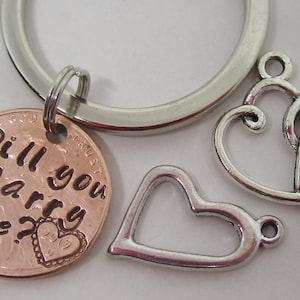 Marriage Proposal Gift, Engagement, Proposal, Lucky Penny Keychain, Lucky Penny, Will You Marry Me?, Relationship Gift,Couple Gifts,Keychain