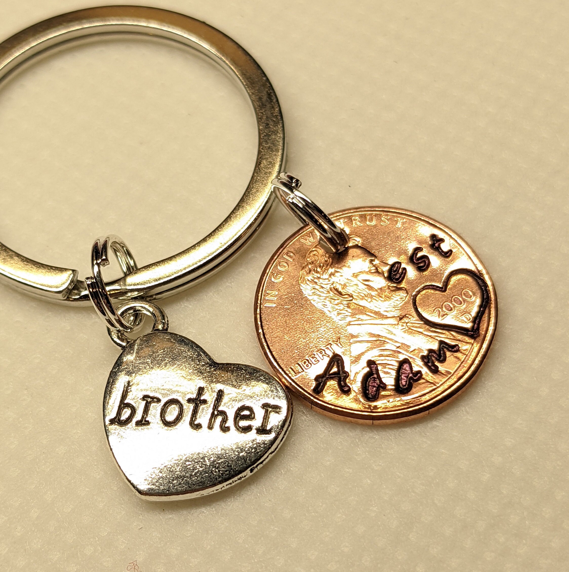 Brother Keychain Gift Gifts for Brother Keychain Lucky Etsy