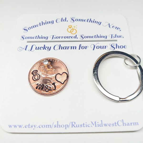 Wedding Lucky Charm: Beautiful Lucky Penny for Your Shoe, Perfect Wedding Gift, Handcrafted Wedding Penny for Good Luck, Unique Wedding Gift