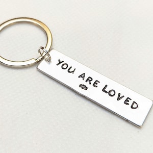 You are Loved Keychain, Encouragement, Love, Gifts for Loved Ones, Friendship, Valentine&#39;s Day, Son, Daughter, Grandchild, Handmade,Birthday