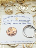 Personalized Wedding Day Lucky Penny, Lucky penny for her/his shoe, Bride gift, something blue, bridal shower, personalized engagement gift