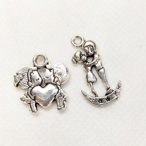Kissing Couple Charms, Couple Gifts, add on for my etsy shop, charms for couples, gift for him, gift for her, Christmas for girlfriend