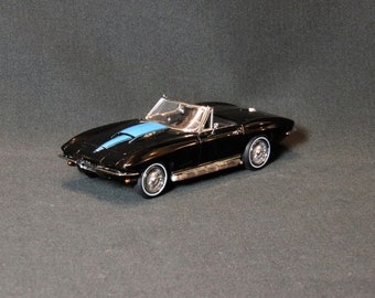 Franklin Mint 1968 Chevrolet Corvette, 1:24, Turquoise Blue