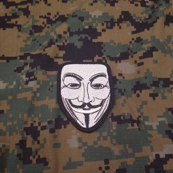 Geborduurde Guy Fawkes-maskerpatch