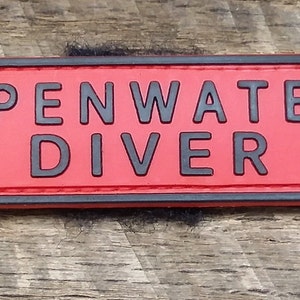 Scuba Diver Title PVC patches