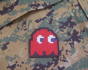 Pac-Man & Ghost Embroidered Patches