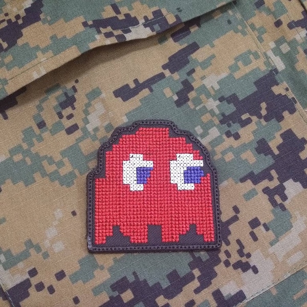 Pac-Man & Ghost Embroidered Patches