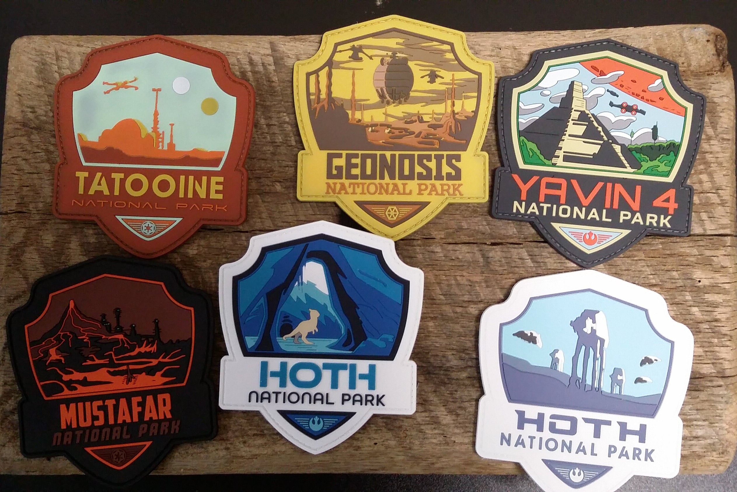 Just a few designs I made through a Star Wars National Park series match  up. Patches and Stickers were my main medium. : r/StarWars