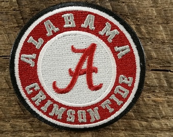 Alabama Crimson Tide  Logo Patches College 3 Patch Lot 