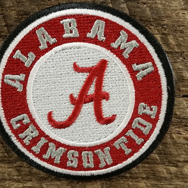 Alabama Crimson Tide Embroidered Round Logo Patches