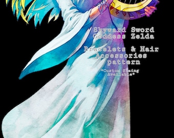 Skyward Sword Goddess Zelda Bracelets & Hair Accessories DIGITAL pattern only