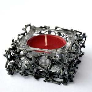 3D Printed Modern Glass Candle Holder With Candle