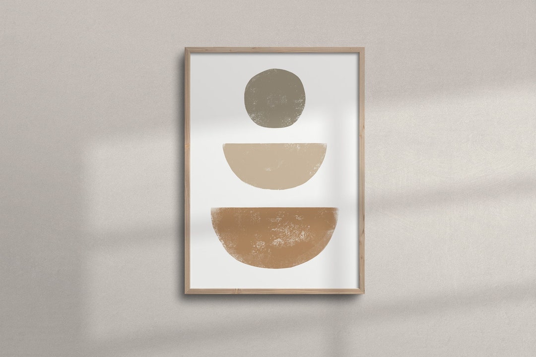 Printable Mid Century Modern Abstract Wall Art | Boho Geometric Print ...