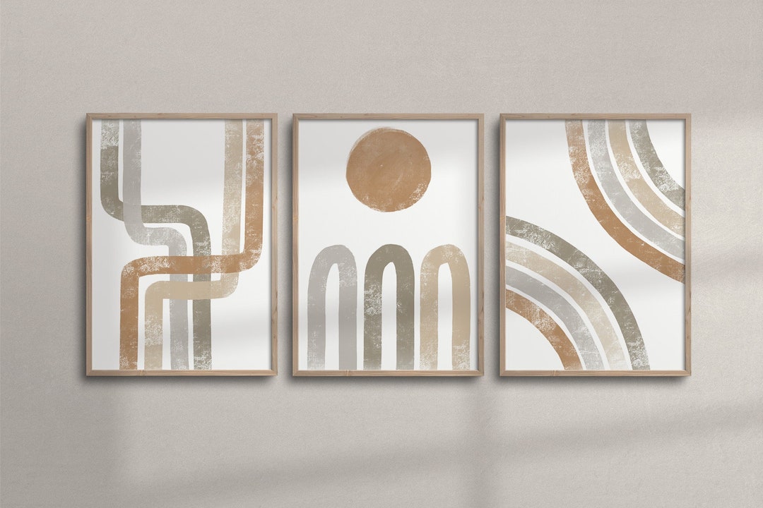 Printable Mid Century Modern Print Set of 3 | Vintage Gallery Wall Art ...