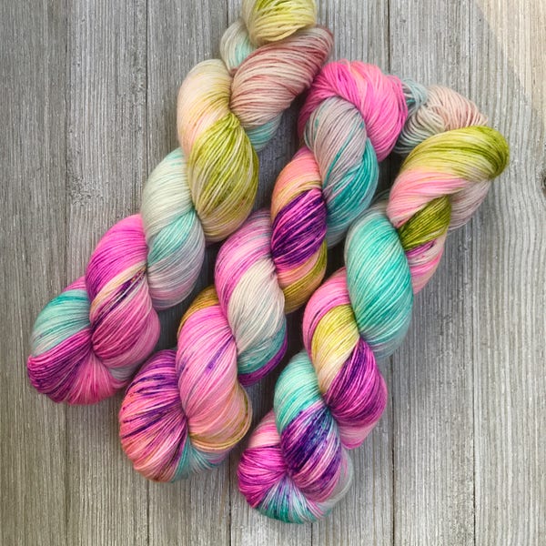 Pixie Dust - Sweet Sock - Indie Sock Yarn, Indie Dyed Yarn, Speckled Sock Yarn, Hand Dyed Yarn, Sock Yarn, Indie Speckled Yarn