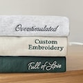 Custom Embroidered Left Chest Sweatshirt, Anniversary Gift, Personalized Gift, Embroidery Sweater, Valentine's Day Gift, Couples Gift