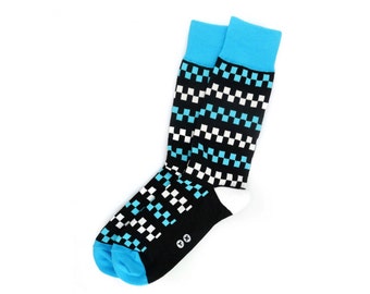 Mens Socks, Black Patterned Socks, Mens Dress Socks. Fun Socks. Unique Socks. Gift for Him. Dope socks. Funky Socks