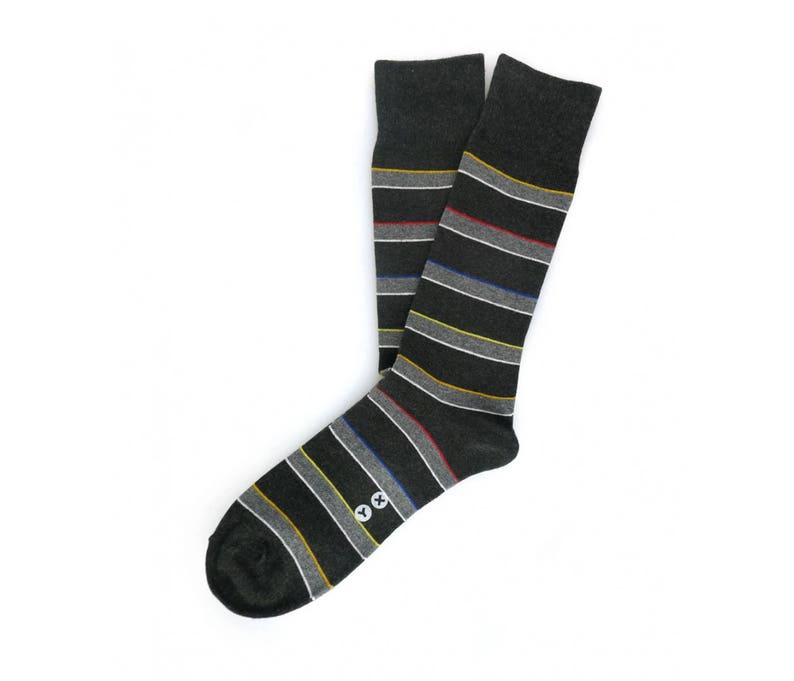 Men's Socks, Stripe 4pack Mens Socks, Christmas Gift, Men's Socks Gift