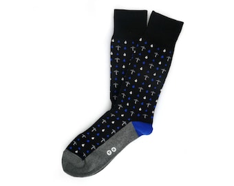 Men's Socks, Crazy Socks. Fun Socks. Cool Socks. Mood Socks. Minimal Socks. Gift for Him. Father’s Day Gift, Rainy day socks.