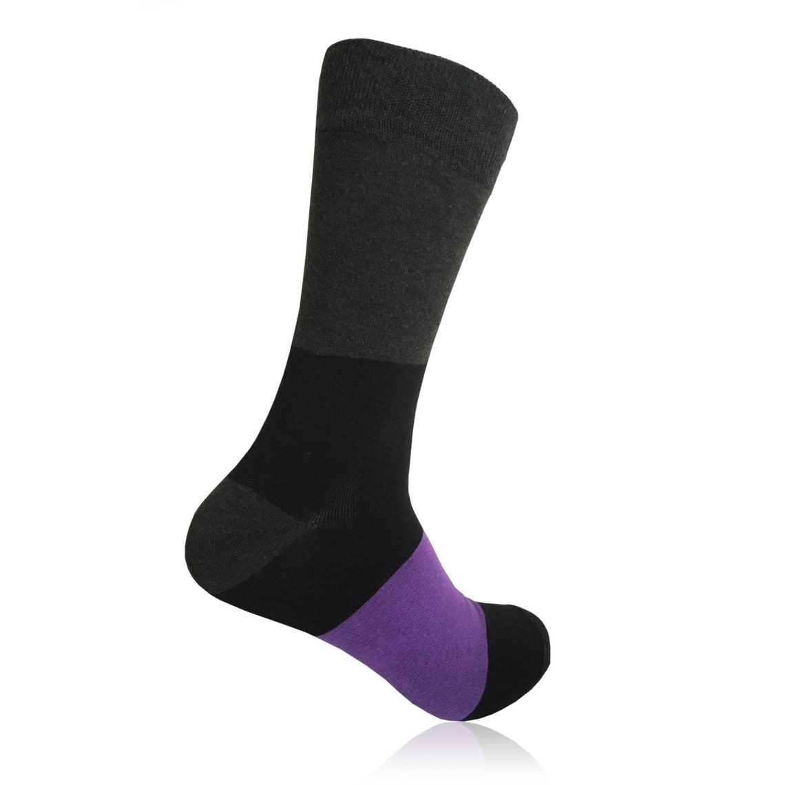 Men's Socks Men's Black Purple Socks Dress Socks for Etsy