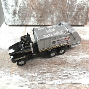 Personalized, Trash truck gift, Garbage truck, Kids garbage truck toy, Boys gift, Garbage trash truck birthday, Party favor,Big brother gift