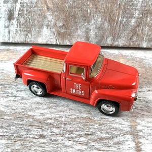 Personalized, Farmhouse truck, Farmhouse decor, Tiered tray decor, Red truck, Coffee Bar decor, Decorative tray decor, Toy truck, Birthday