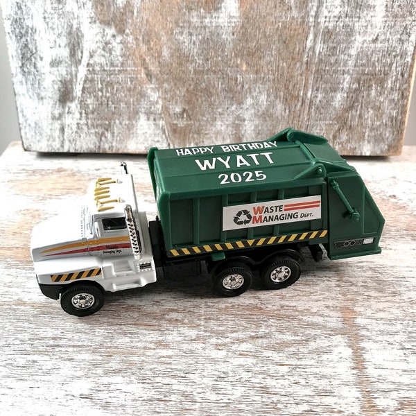 Personalized, Trash truck gift, Garbage truck, Kids garbage truck toy, Boys gift, Garbage trash truck birthday, Party favor,Big brother gift