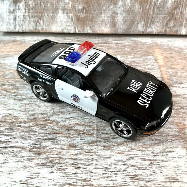 Personalized, Ring bearer gift, Police car, Ring security, Kids gift, Groom gift, Wedding party gift, Police birthday, Party favor, Usher