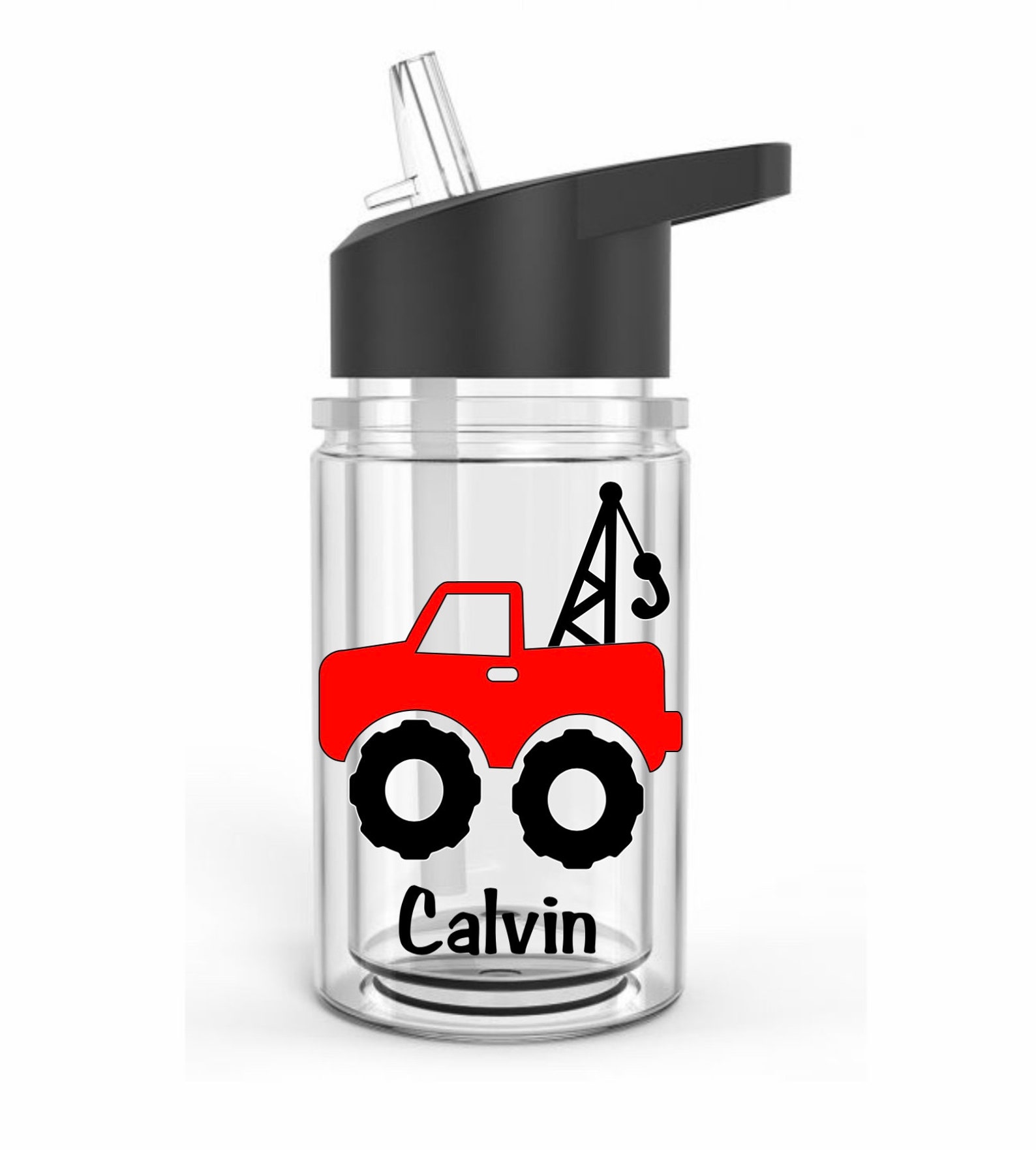 Personalized Truck Water Bottle Tow Truck Tow Truck Etsy
