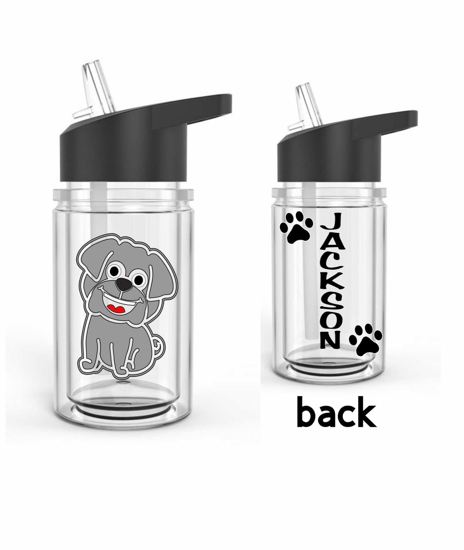 Personalized Puppy water bottle Puppy birthday party favor Etsy