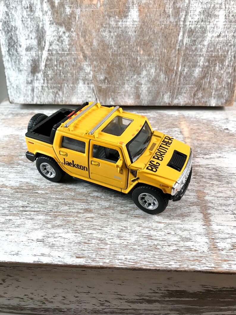 Personalized, Big brother gift, Kids hospital gift, Toy car, Kids gift, Car birthday, Party favor, Car cake topper, Car photo prop, Adoption image 1