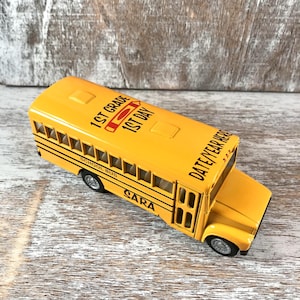 Personalized, Toy school bus, Back to school gift, Bus birthday, Party favor, Teacher gift, Bus driver gift, Graduation gift, Bus photo prop