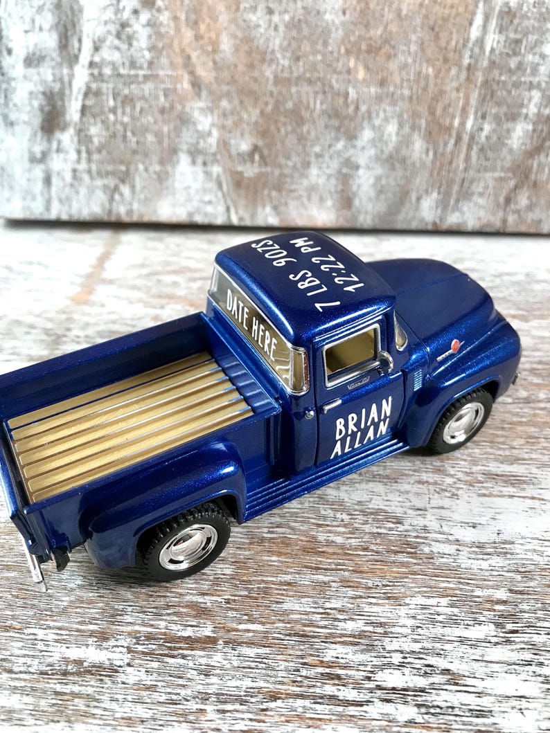Personalized, Baby Stats Truck, Boys Nursery Gift, Farmhouse Truck