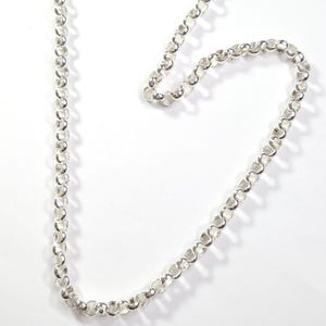 Milor Italy sterlingzilveren rolo ketting schakelketting gemarkeerd Milor Italy 925 20&quot; lang Italiaanse designer sterlingzilver