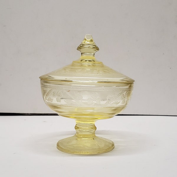 Yellow Candy Dish Etsy