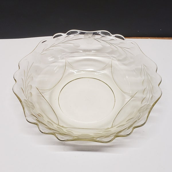 Vintage Cambridge 5 1/8" Yellow or Topaz Bowl, Cambridge Depression Glass Bowl, Vintage Cambridge Bowl