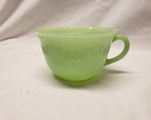 Fire- king jade-ite Oven Glass Alice Tea cup