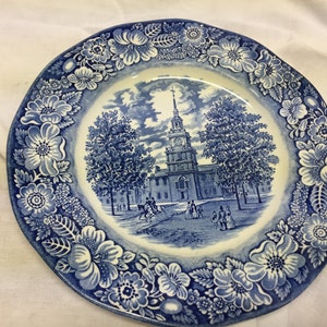 Staffordshire Liberty blue  9 3/4&quot; Dinner plate