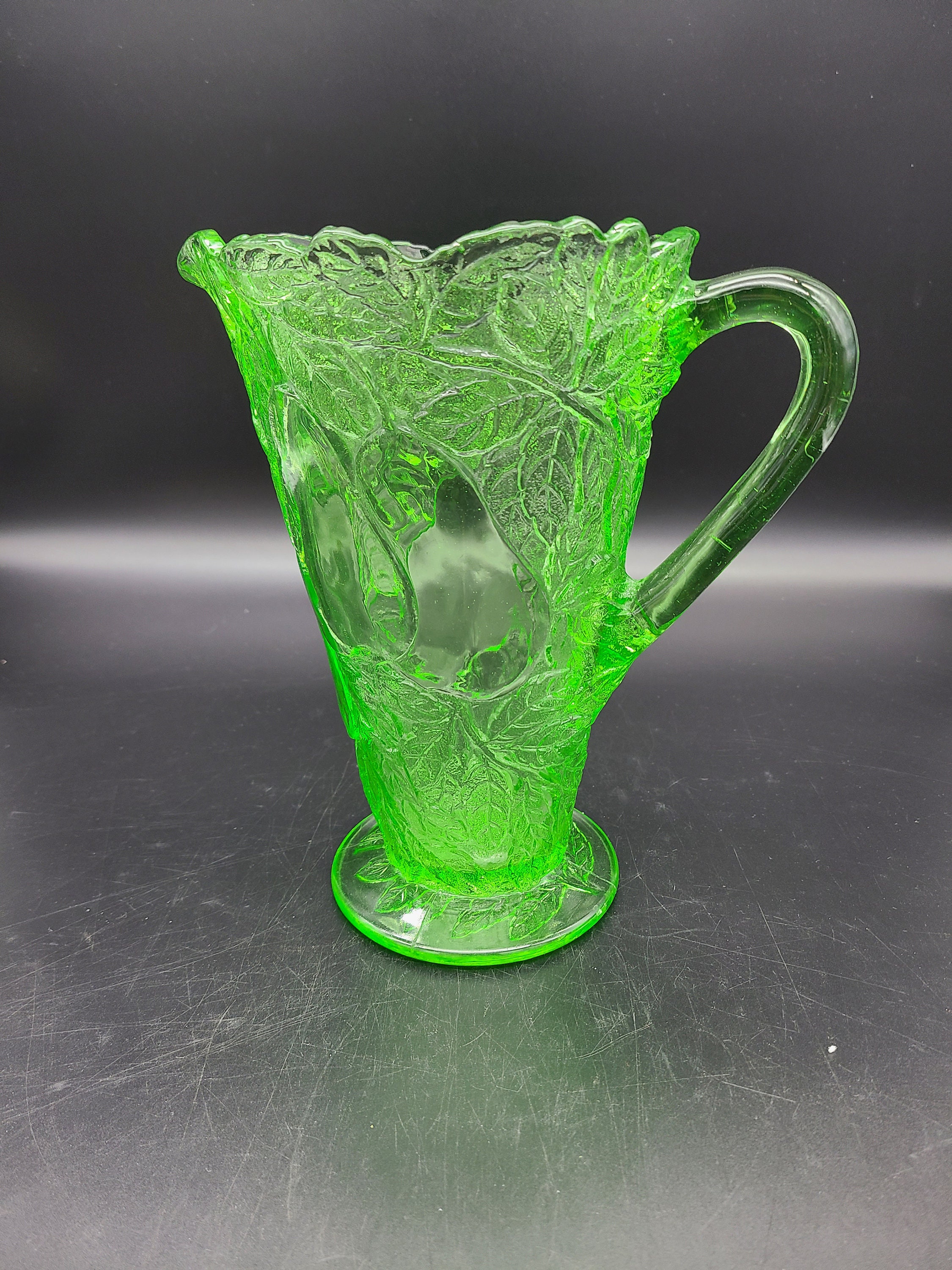 Vintage Avocado Green Very Rare Water Pitcher by Indiana