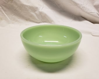 Fire king Jade-ite chili bowl 5" diameter 2 1/4" inches deep. These do have the fireking logo.