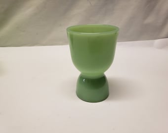 Jade-ite Egg cup 4 1/8 inch tall and 2 3/4 inch diameter