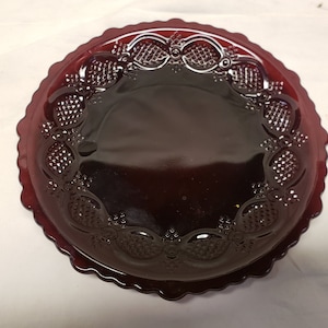 Vintage Avon cape cod ruby red 5 1/2&quot; bread and butter plate