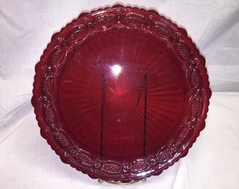 Avon cape cod ruby 11 inch dinner plate.